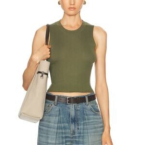Sablyn Ribbed Olive Angie Tank Top Size S